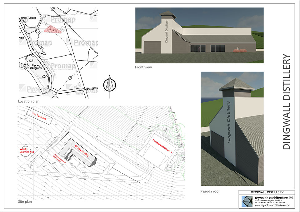 Plans for proposed distillery